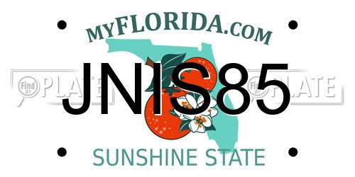JNIS85 Florida License Plate