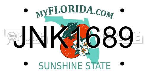 JNK1689 Florida License Plate
