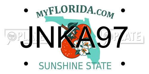 JNKA97 Florida License Plate