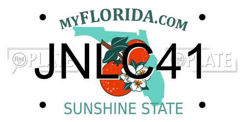 JNLC41 Florida License Plate