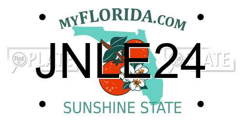 JNLE24 Florida License Plate