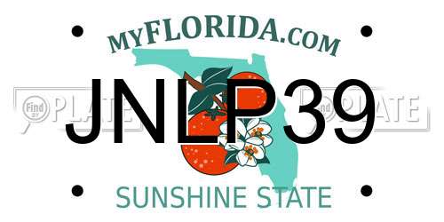 JNLP39 Florida License Plate