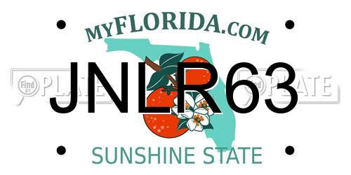 JNLR63 Florida License Plate