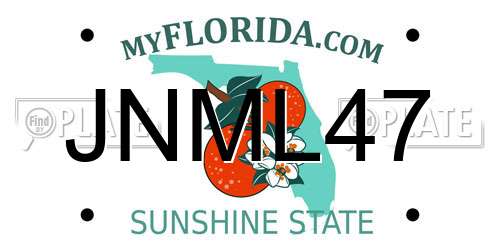 JNML47 Florida License Plate