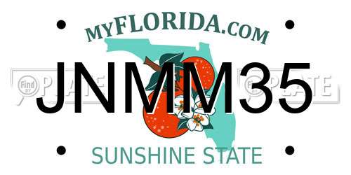 JNMM35 Florida License Plate