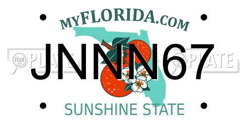 JNNN67 Florida License Plate