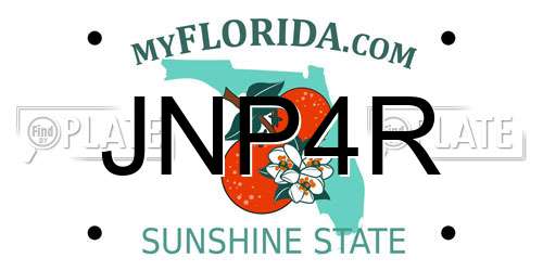JNP4R Florida License Plate