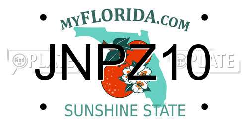 JNPZ10 Florida License Plate