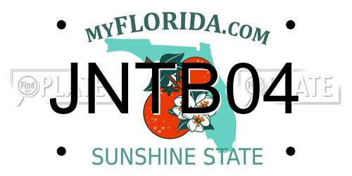 JNTB04 Florida License Plate