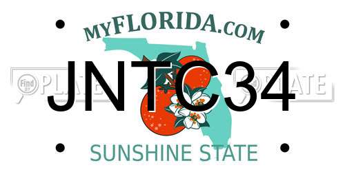 JNTC34 Florida License Plate