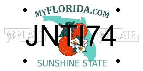 JNTI74 Florida License Plate