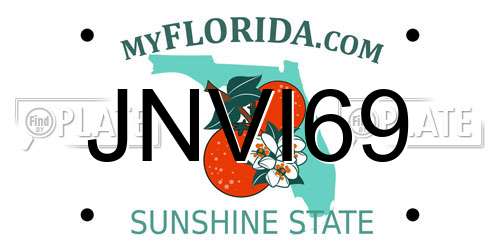 JNVI69 Florida License Plate