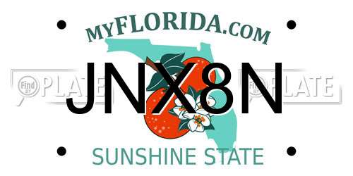 JNX8N Florida License Plate