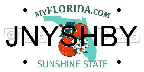 JNYSHBY Florida License Plate