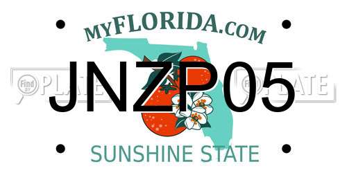 JNZP05 Florida License Plate