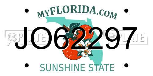 JO62297 Florida License Plate