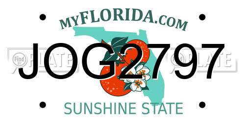 JOG2797 Florida License Plate