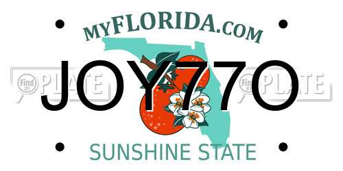 JOY77O Florida License Plate