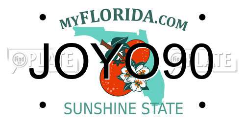 JOYO90 Florida License Plate