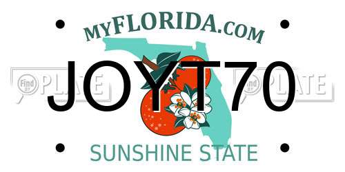 JOYT70 Florida License Plate