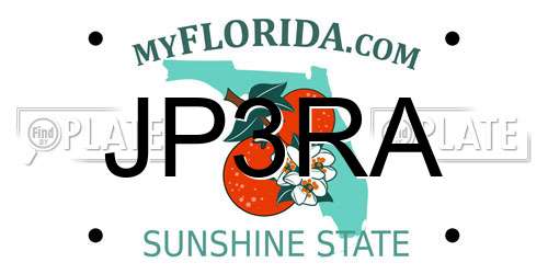 JP3RA Florida License Plate