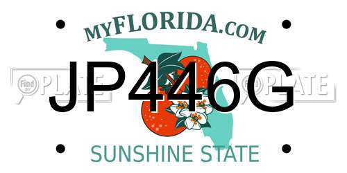 JP446G Florida License Plate