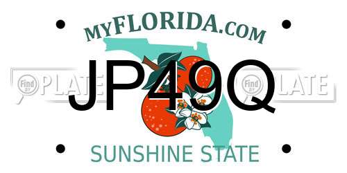 JP49Q Florida License Plate