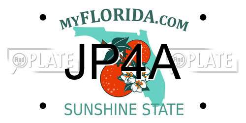 JP4A Florida License Plate