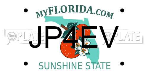JP4EV Florida License Plate