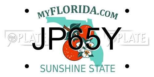 JP65Y Florida License Plate