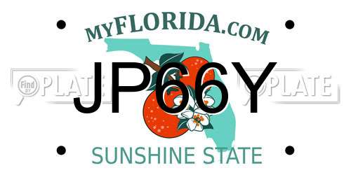 JP66Y Florida License Plate