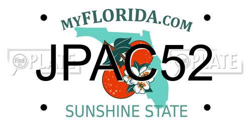 JPAC52 Florida License Plate