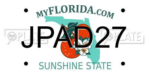 JPAD27 Florida License Plate
