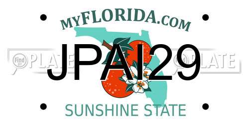 JPAI29 Florida License Plate