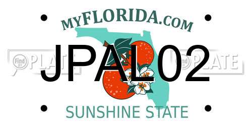 JPAL02 Florida License Plate