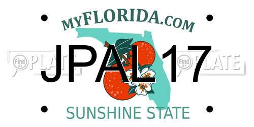JPAL17 Florida License Plate