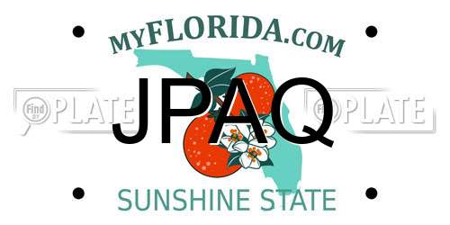 JPAQ Florida License Plate
