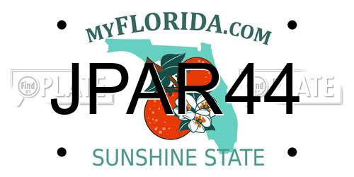 JPAR44 Florida License Plate