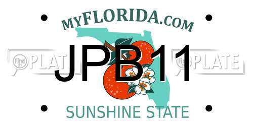 JPB11 Florida License Plate