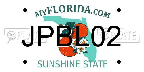 JPBL02 Florida License Plate