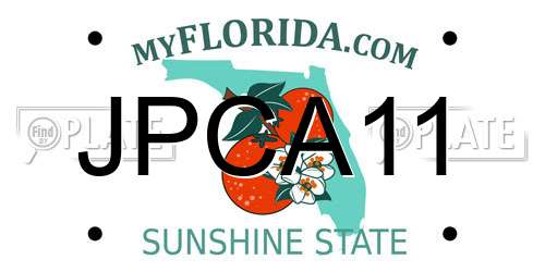 JPCA11 Florida License Plate