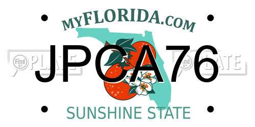 JPCA76 Florida License Plate