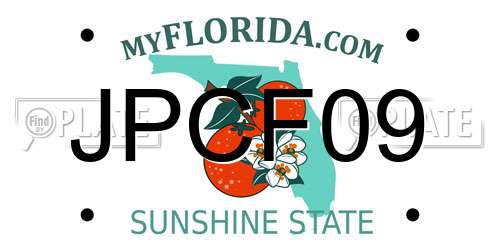 JPCF09 Florida License Plate