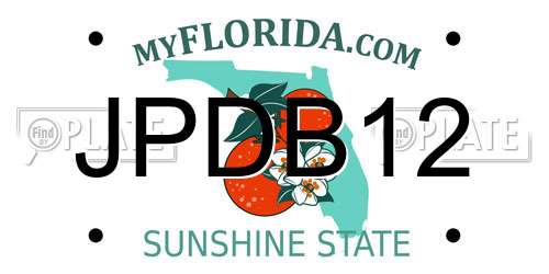 JPDB12 Florida License Plate