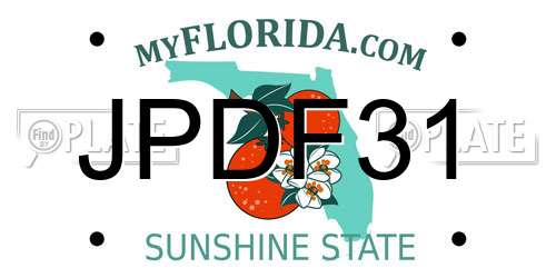 JPDF31 Florida License Plate