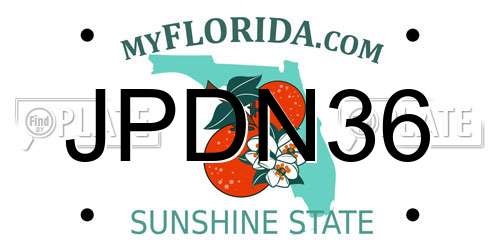 JPDN36 Florida License Plate