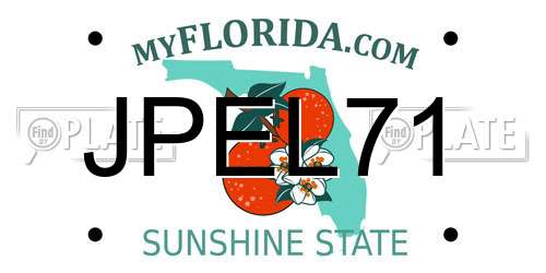 JPEL71 Florida License Plate