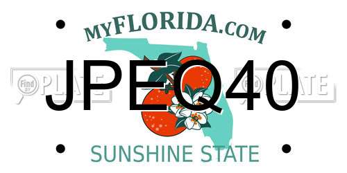 JPEQ40 Florida License Plate
