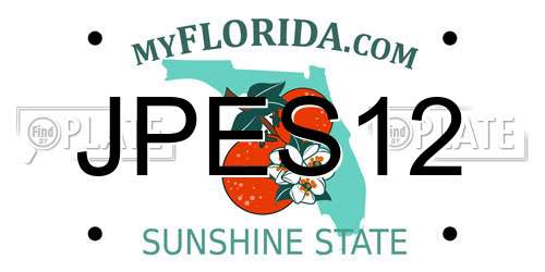 JPES12 Florida License Plate