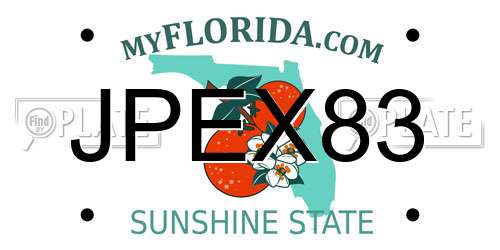 JPEX83 Florida License Plate